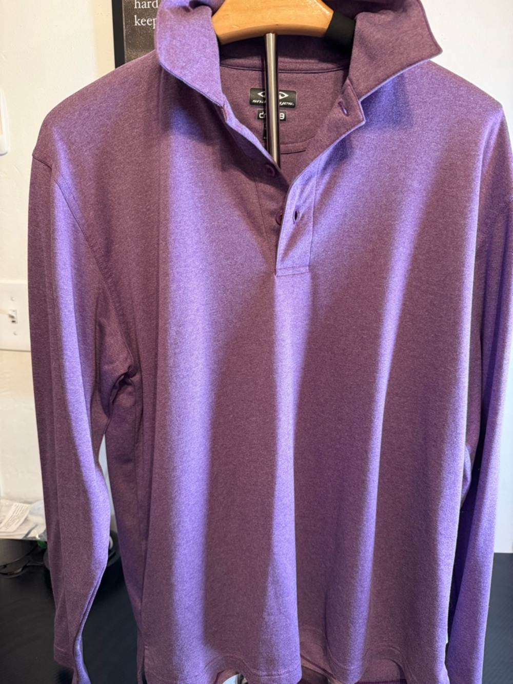 Performance Long-Sleeve Polo Shirt - Purple Snake Eyes